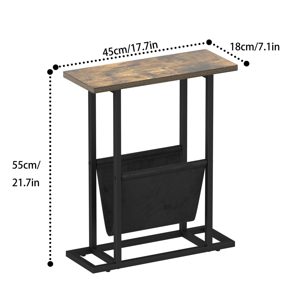 Borough Wharf Holifield Side Table with Storage & Reviews Wayfair.co.uk